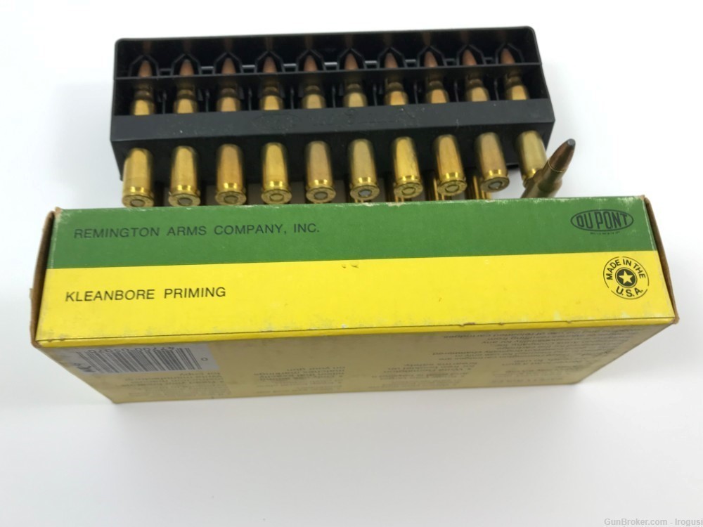  1974-84 Remington .222 Rem Mag 55 Gr Ptd Soft Pt FULL Vintage Box 1162-NR -img-2