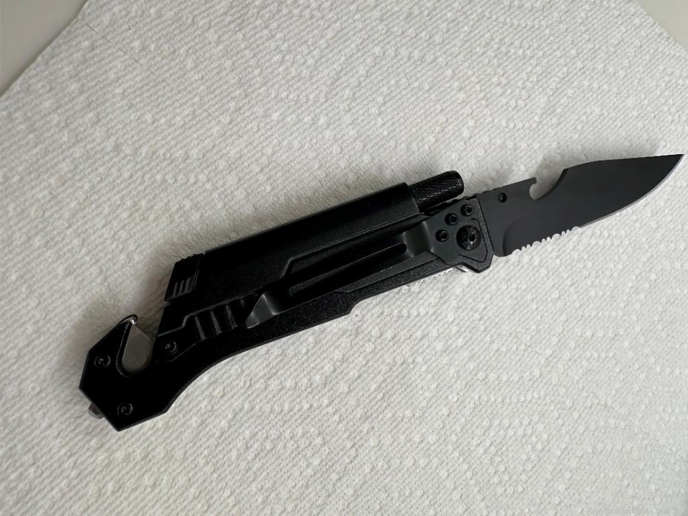 Tactical Rescue Knife LED Fire Starter-img-2