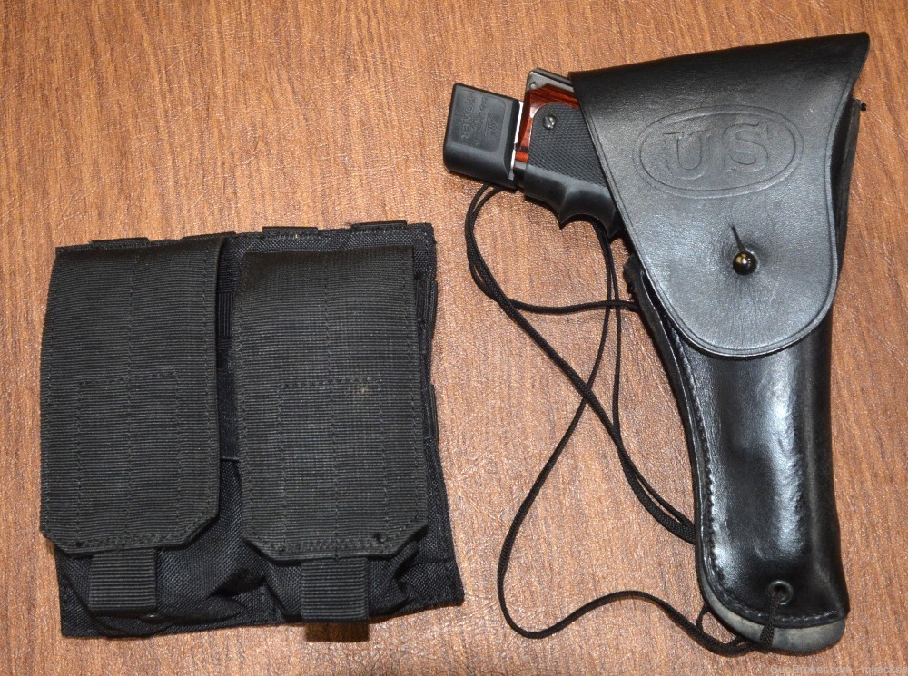 Armscor 1911A1, Military Holster, 5 Mags, Mag Pouch, Excellent Cond.-img-20
