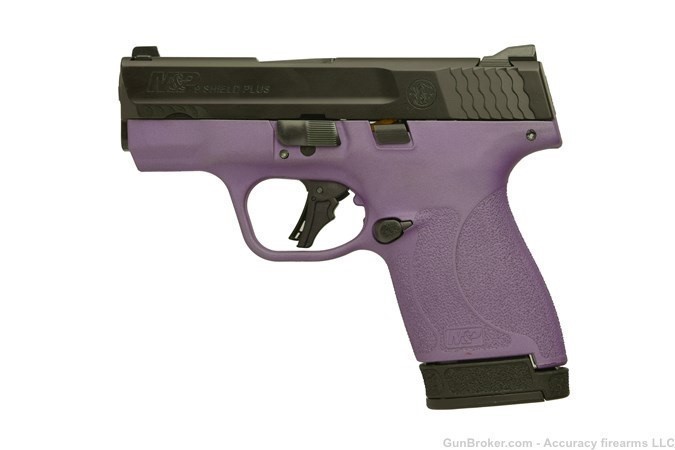 Smith and wesson SHIELD PLUS 9MM ORCHID/BLK NO THUMB SAFETY 9mm-img-0