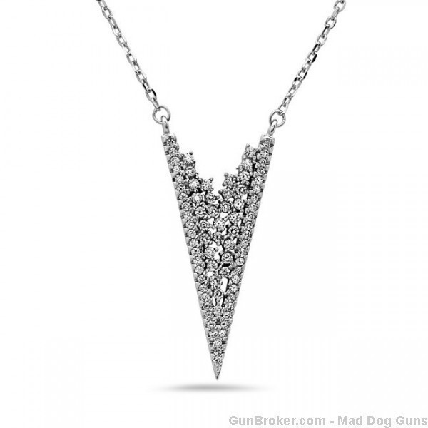 Yagi Designs Necklace. Simulated Diamonds. White Gold. Y13. *REDUCED*-img-0