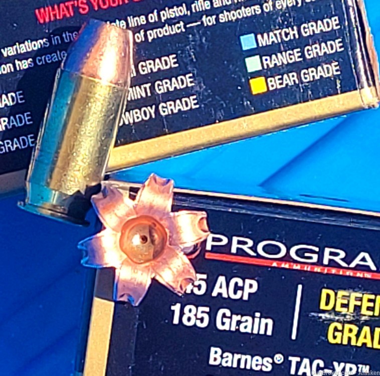 200 rounds of .45 ACP loaded with 185 grain BARNES TAC-XP, 1,000 fps-img-5