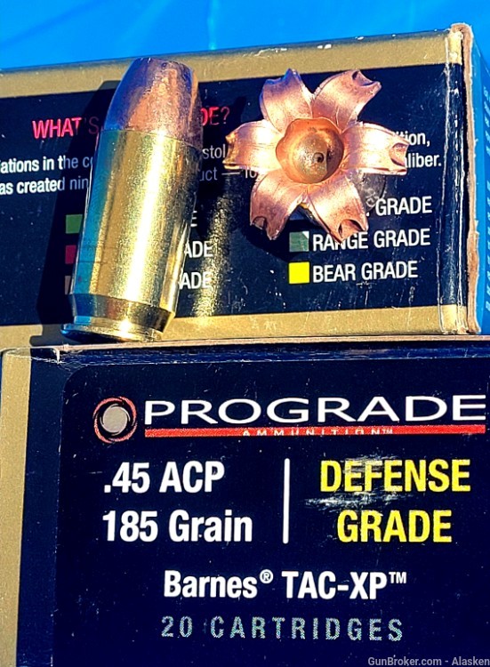 200 rounds of .45 ACP loaded with 185 grain BARNES TAC-XP, 1,000 fps-img-1