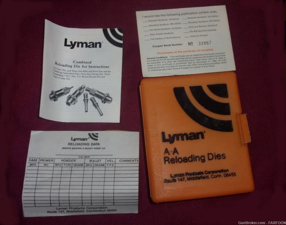LYMAN A-A 270 WINCHESTER RELOADING DIES-img-2