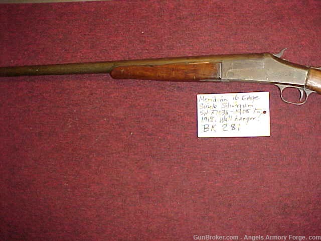 BK# 281 - Meridian Single Barrel 16 Guage Shotgun-img-1