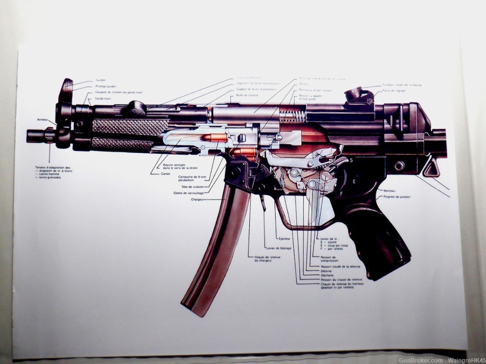 HECKLER & KOCH MP5 A3 CUTAWAY POSTER PRINT-img-0