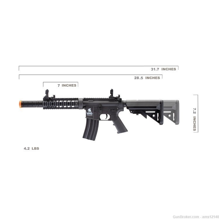 Lancer Tactical Gen 2 M4 SD Carbine Airsoft AEG Rifle with Mock Suppressor-img-2