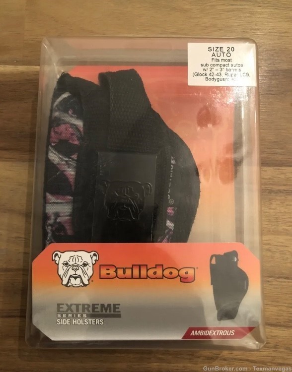 Bulldog Ambi Gun Holster For Sub-Compacts with 2-3 inch barrel Size 20 pink-img-0