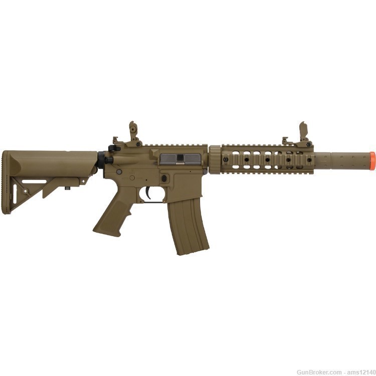 Lancer Tactical Gen 2 M4 SD Carbine Airsoft AEG Rifle with Mock Suppressor -img-1