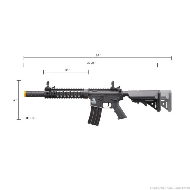 Lancer Tactical Gen 2 9" M4 SD Carbine Airsoft AEG Rifle with Mock Suppress-img-4