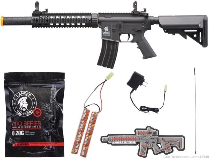 Lancer Tactical Gen 2 9" M4 SD Carbine Airsoft AEG Rifle with Mock Suppress-img-9