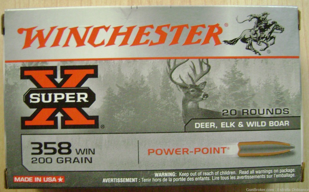 Winchester .358 Win Super X 200 Grain Power-Point # X3582-img-0