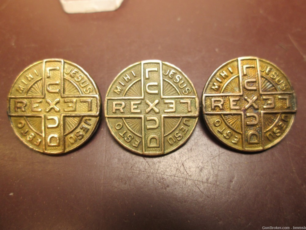 Three Religious Badges from WW 2 Veteran, 1/20th 10 K Gold, 1950's Vintage-img-0