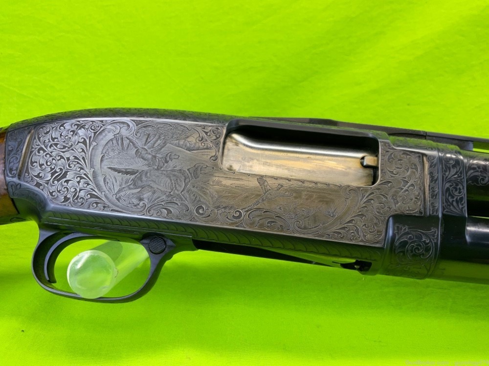 Winchester Model 12 30 In Full Vent Rib Angelo Bee Master Engraved 1950 C&R-img-0