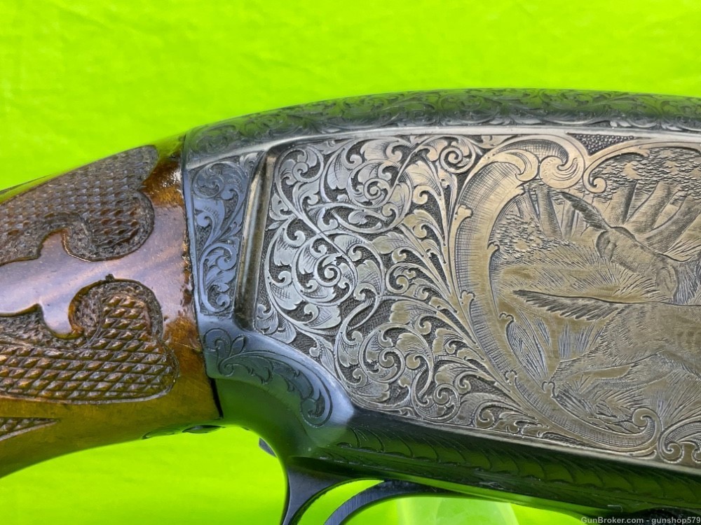 Winchester Model 12 30 In Full Vent Rib Angelo Bee Master Engraved 1950 C&R-img-1