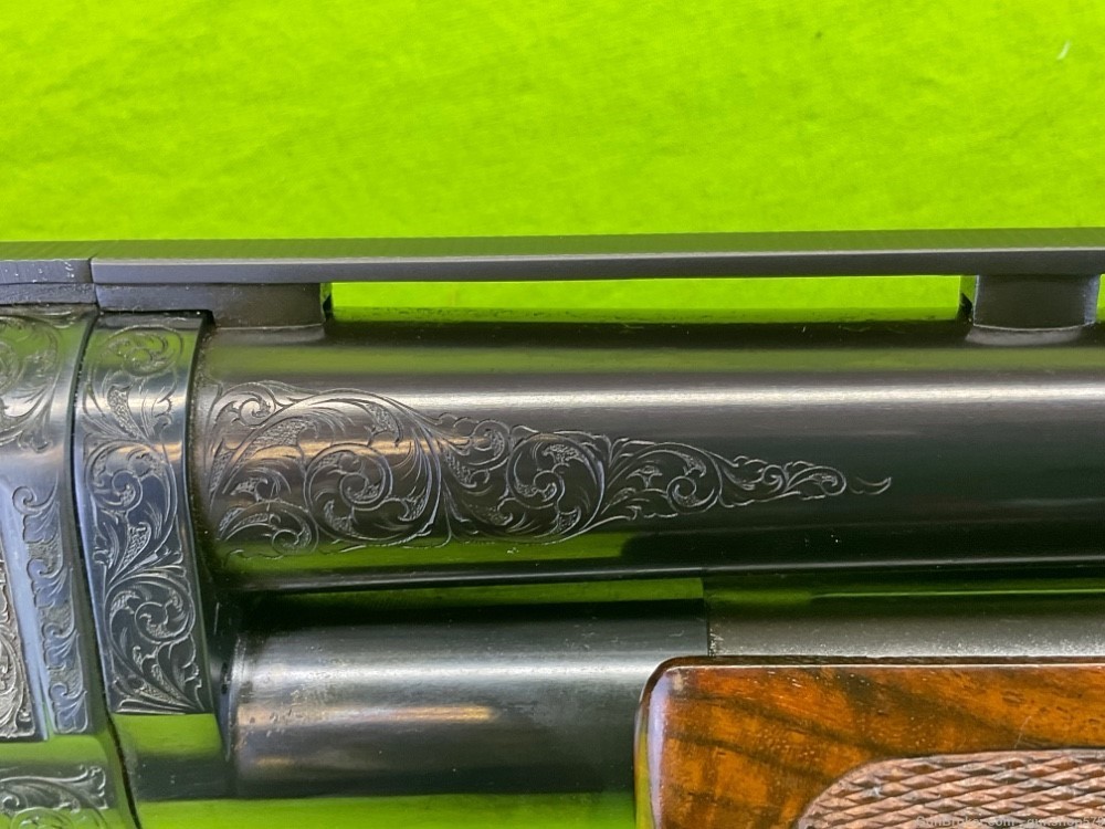 Winchester Model 12 30 In Full Vent Rib Angelo Bee Master Engraved 1950 C&R-img-8