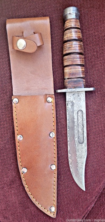 Damascus MILITARY DESIGN KNIFE -img-1