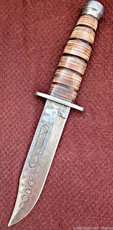 Damascus MILITARY DESIGN KNIFE -img-2