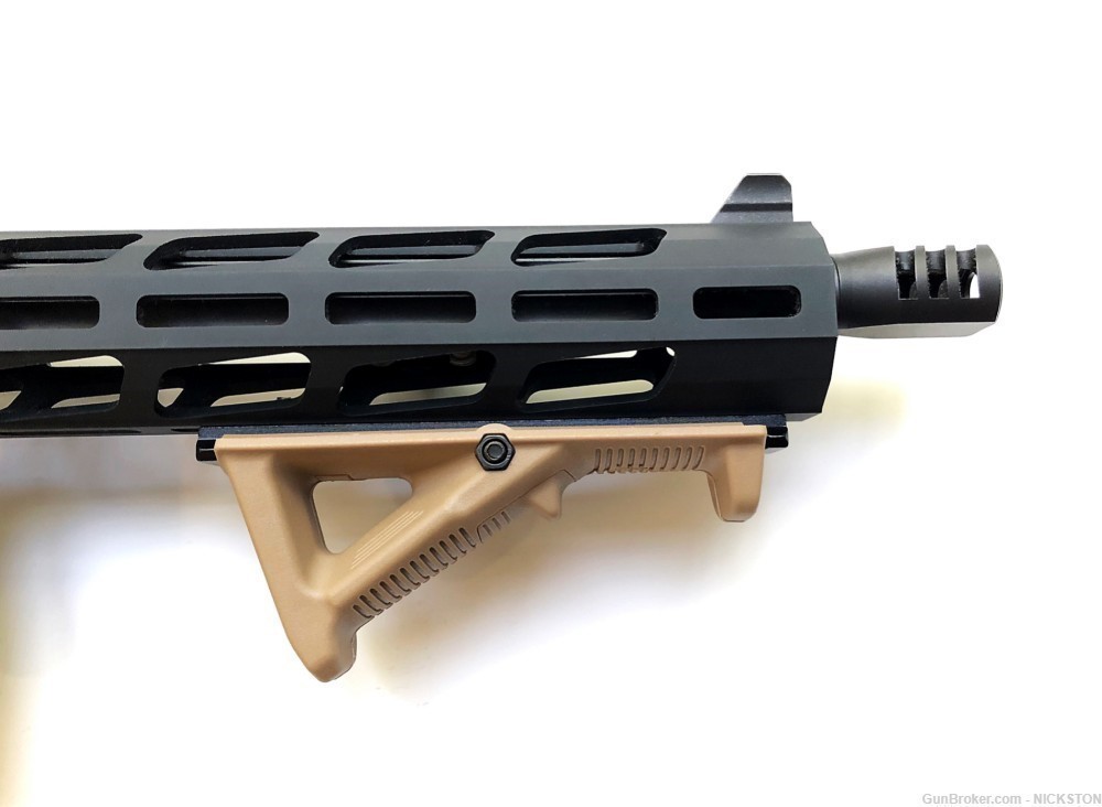 Triangle Angled Fore Grip Hand Stop Polymer Low Profile Tactical AR Tan-S-img-7