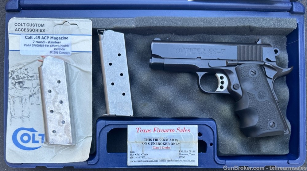 Super Rare Colt Officer SS-7 Compact .45 ACP Pistol, 120 Made? 1997-img-50