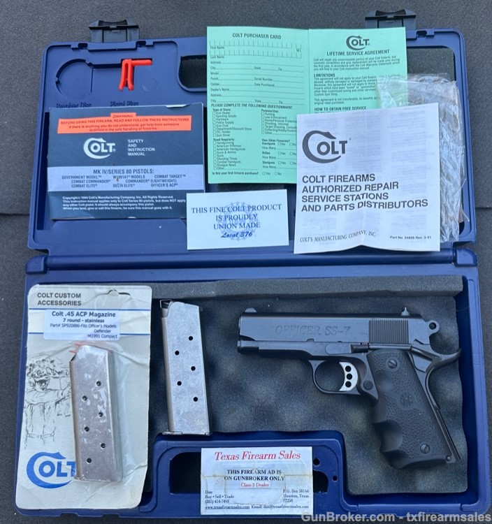 Super Rare Colt Officer SS-7 Compact .45 ACP Pistol, 120 Made? 1997-img-48