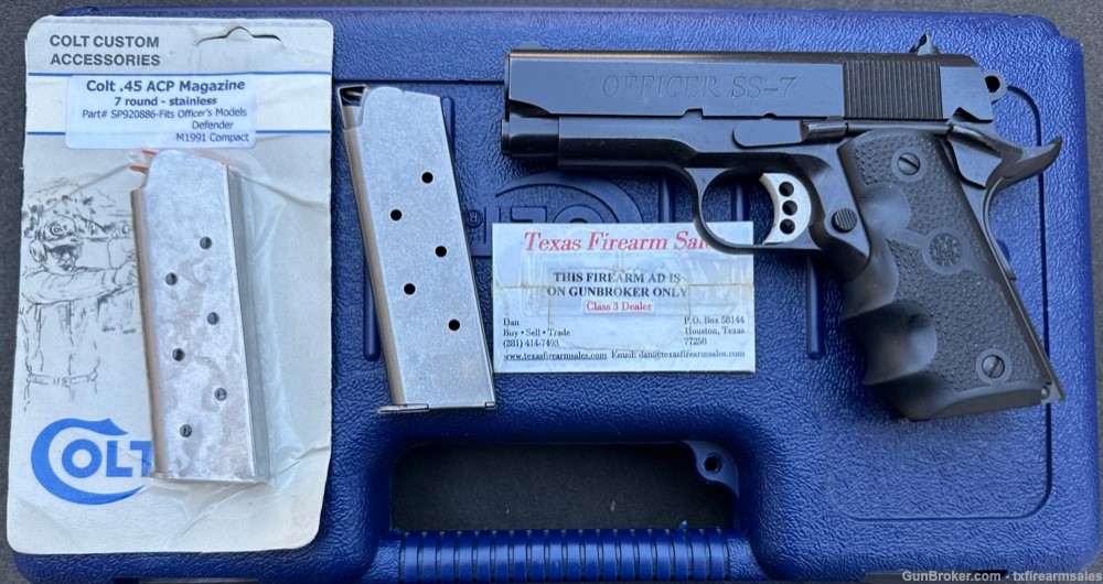 Super Rare Colt Officer SS-7 Compact .45 ACP Pistol, 120 Made? 1997-img-0