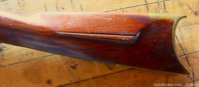 Detroit Michigan Mid 1800's Full Stock Rifle Wm. Wingert 50 cal Patchbox NR-img-9