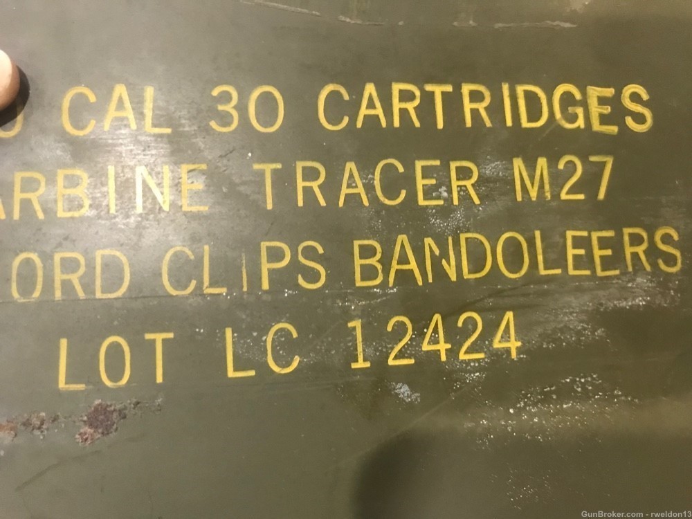 500 Rounds M27 30 Carbine Tracer Ammunition Lake City-img-0