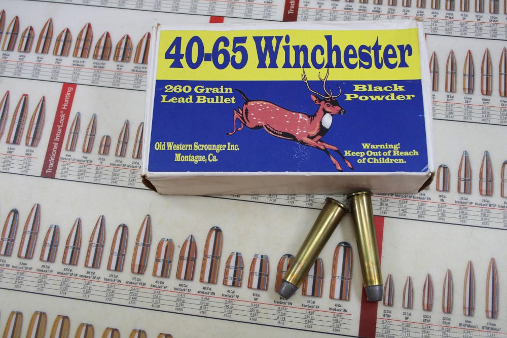 Old Western Scrounger Inc 40-65 WIN 260gr 1 Box 20 Rounds Black Powder OWS-img-0