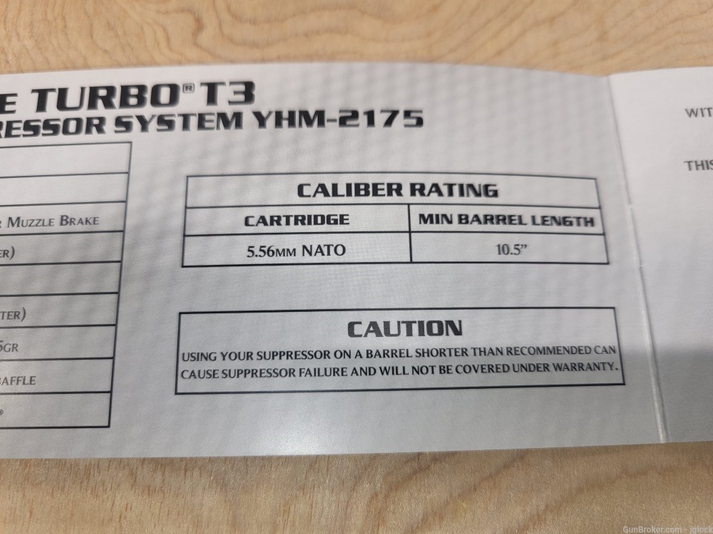 YHM Turbo T-3 5:56MM NATO Silencer,CLASS III-img-7