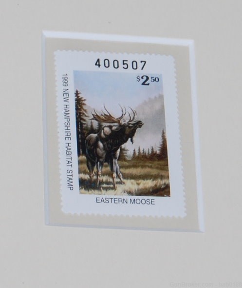 Victor Young Conservation Edition 27/45 Eastern Moose Picture Habitat Stamp-img-2