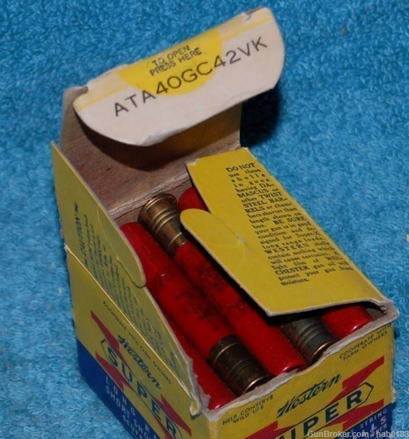 Vintage Full Box of Western Super X 410 Shotgun Shells 3"-img-6