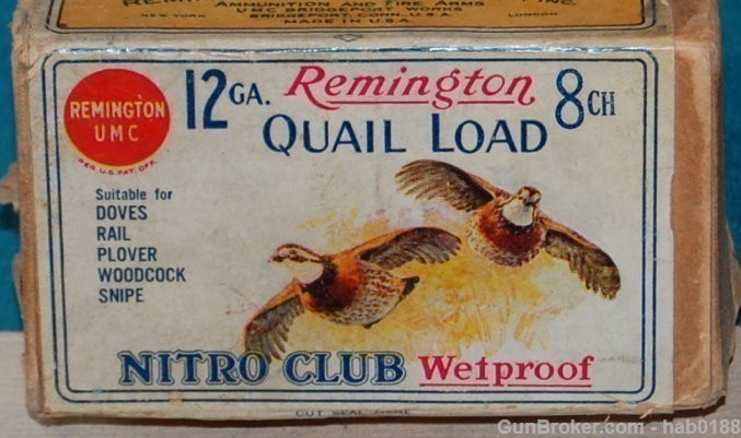Extremely Rare Sealed Box Remington Nitro Club Game Loads Quail Load 12 Ga-img-0