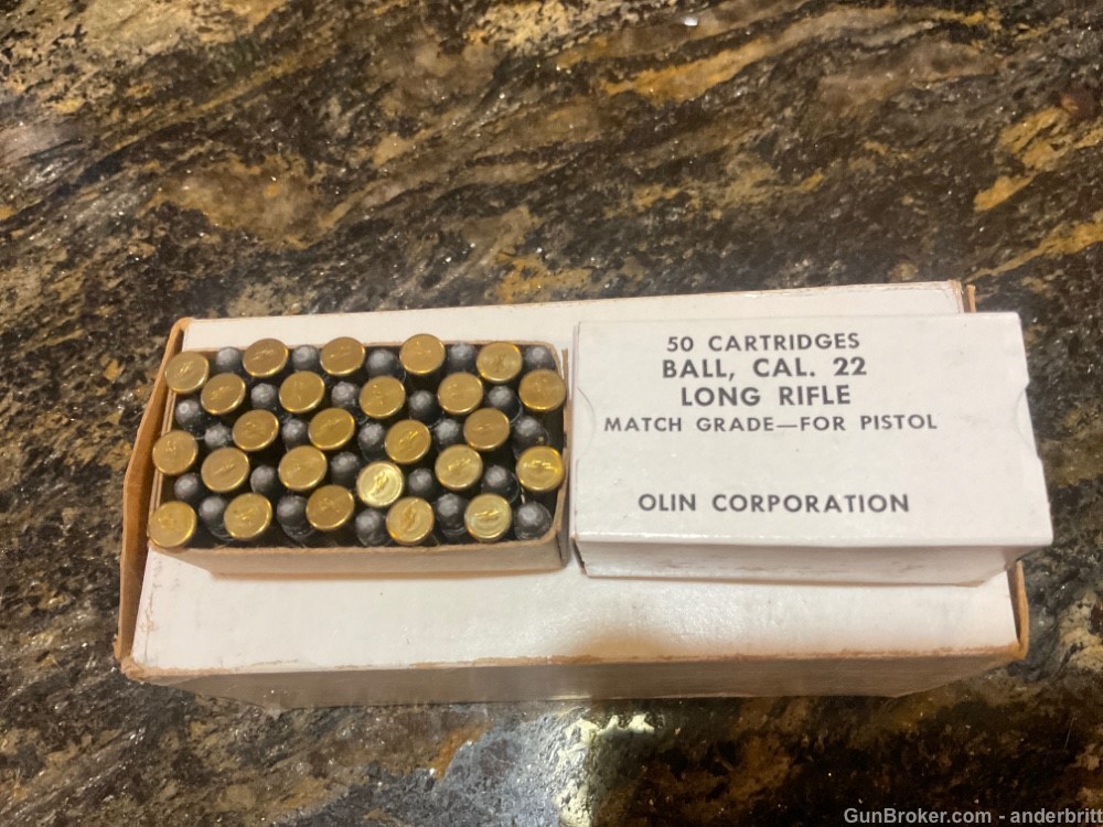 US Government Winchester Olin 22 Long Rifle LR Pistol Match Grade 500 Round-img-1