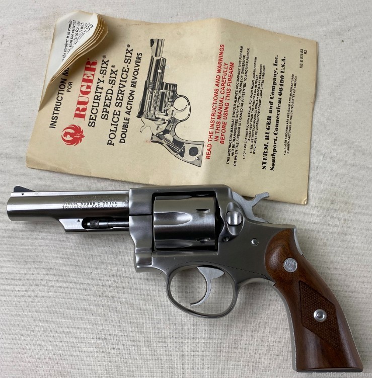 Ruger Police Service Six 38 Spl 4" Stainless Circa 1985-img-0