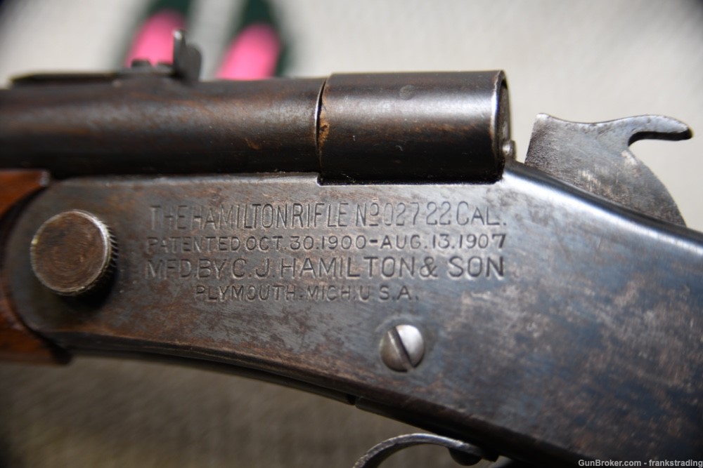 The Hamilton Rifle model 027 22caliber in Super condition great bore-img-6