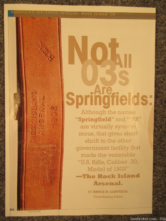 US Rock Island Arsenal Springfield 1903 30 06 RIA Sling Bayonet C&R       -img-129