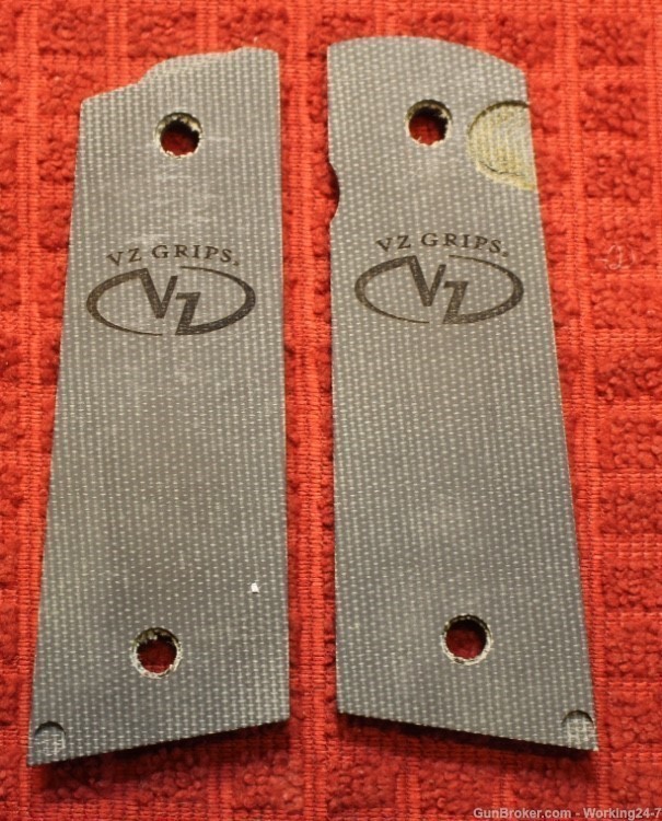 Pair of VZ Smooth w Grenade Logo Grips for Colt or Similar 1911-img-1