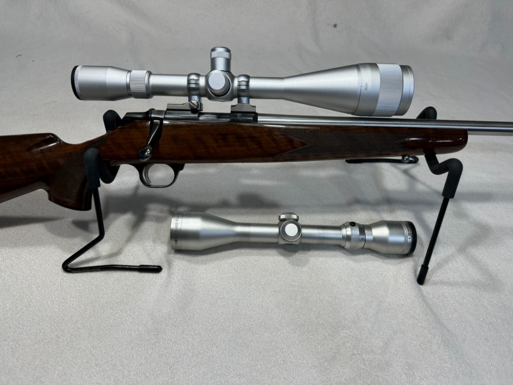 Browning A-bolt .22 rifle with match grade barrel and two scopes-img-3