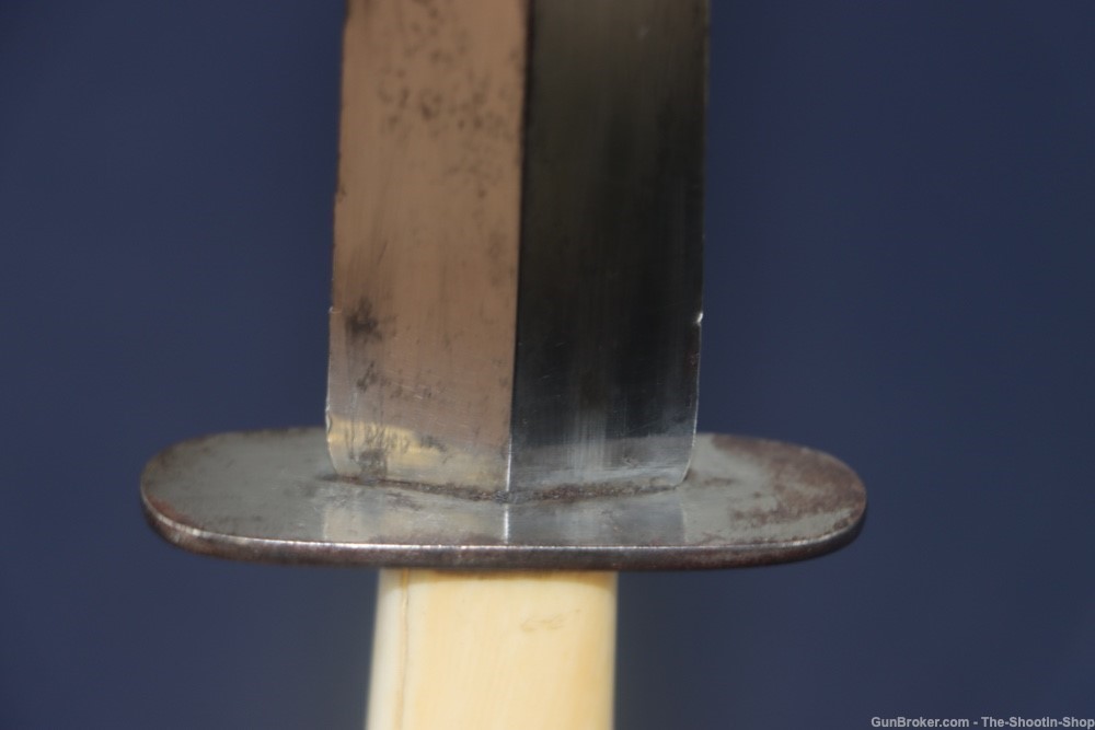 Civil War Era Double Edged Dagger Fighting Knife Genuine Ivory Grip 7"Blade-img-11