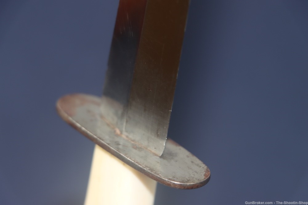 Civil War Era Double Edged Dagger Fighting Knife Genuine Ivory Grip 7"Blade-img-13