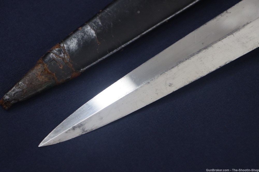 Civil War Era Double Edged Dagger Fighting Knife Genuine Ivory Grip 7"Blade-img-3