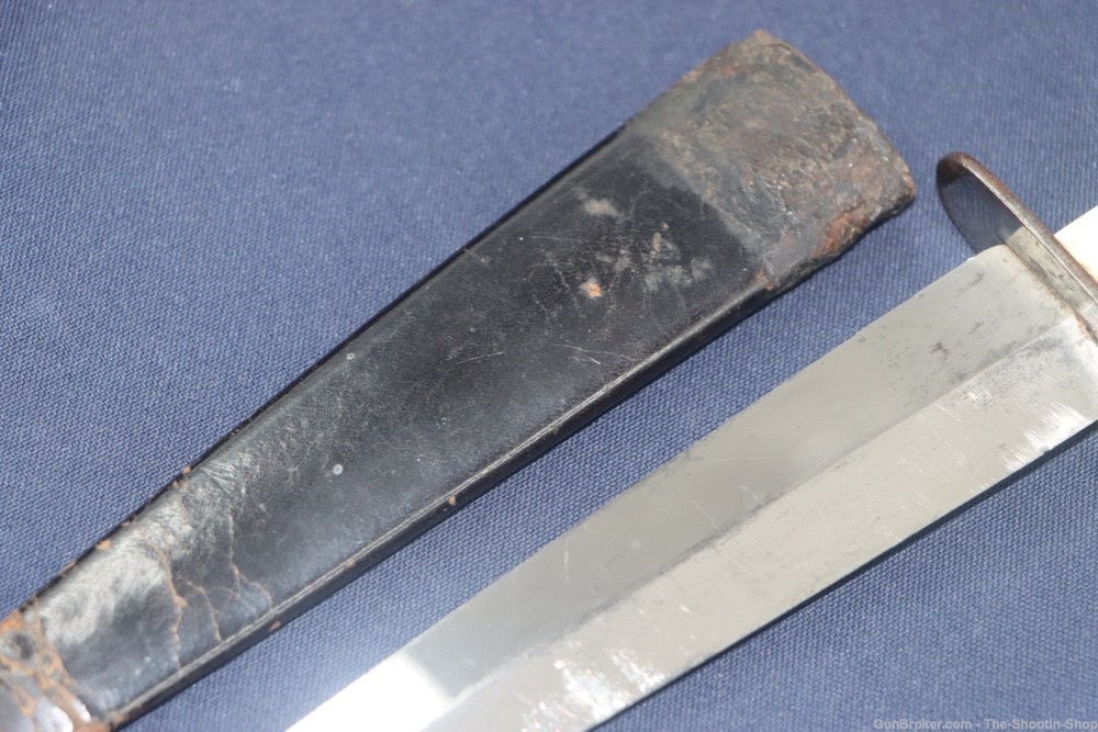 Civil War Era Double Edged Dagger Fighting Knife Genuine Ivory Grip 7"Blade-img-5