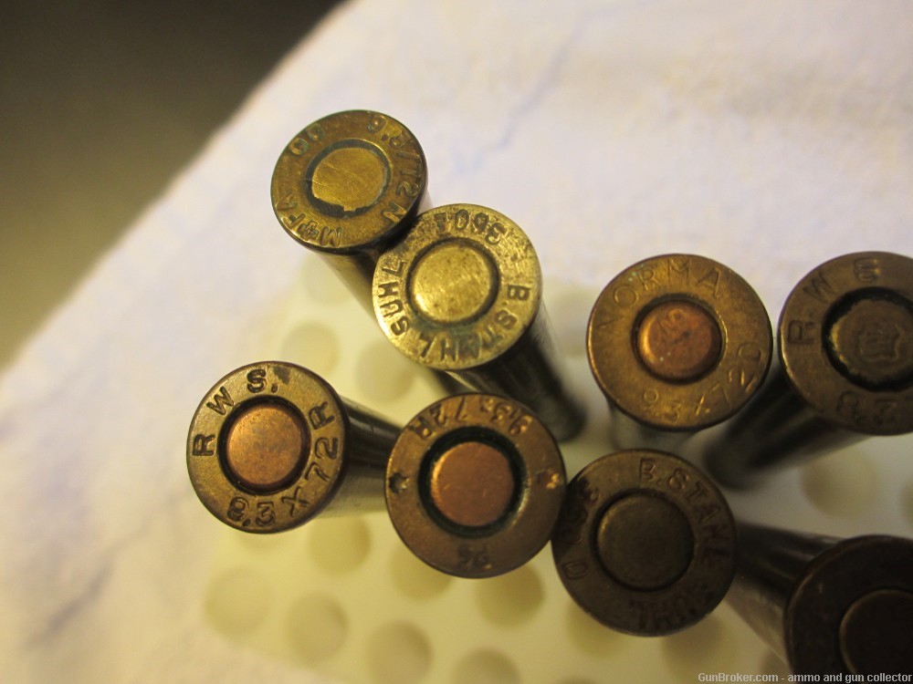 Collector's Lot of 8 rounds of 9.3 x 72 R-img-4
