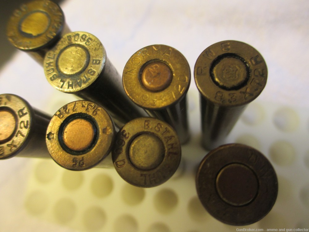 Collector's Lot of 8 rounds of 9.3 x 72 R-img-5
