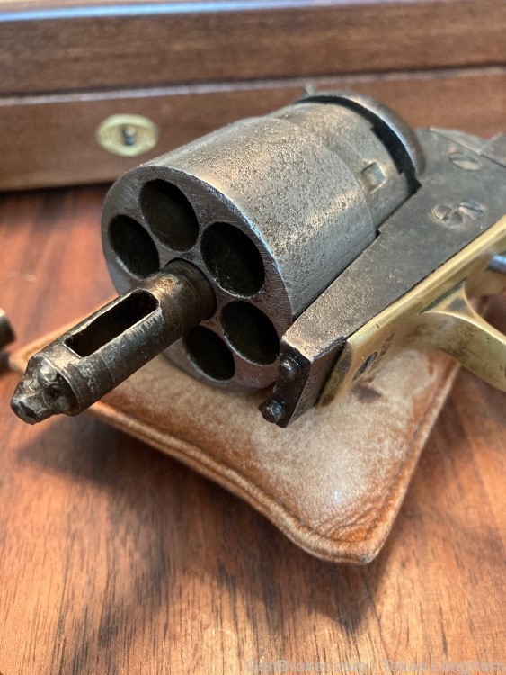 Colt 1860 Army .44 Pistol Engraved 1869 Navy Cylinder Scene Case & Holster-img-25