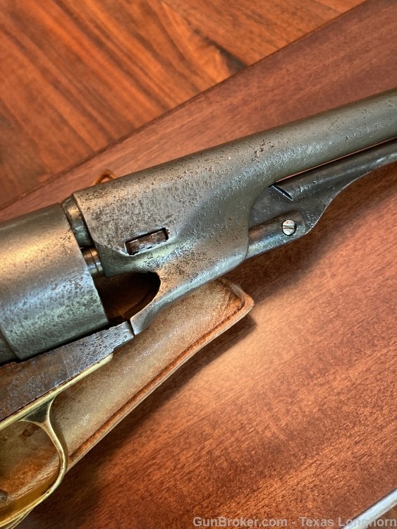 Colt 1860 Army .44 Pistol Engraved 1869 Navy Cylinder Scene Case & Holster-img-10