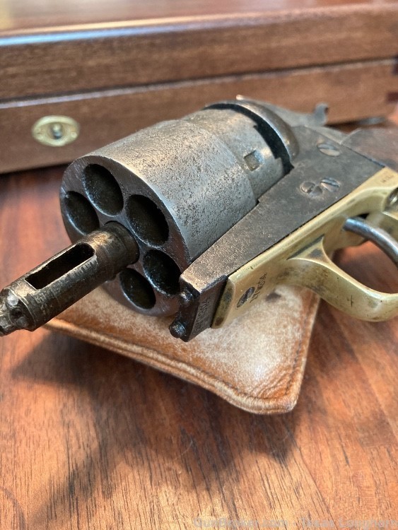 Colt 1860 Army .44 Pistol Engraved 1869 Navy Cylinder Scene Case & Holster-img-29