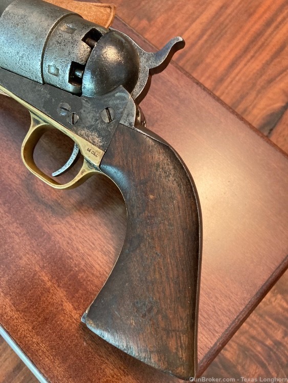 Colt 1860 Army .44 Pistol Engraved 1869 Navy Cylinder Scene Case & Holster-img-3