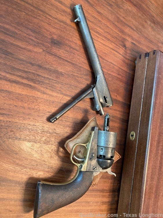 Colt 1860 Army .44 Pistol Engraved 1869 Navy Cylinder Scene Case & Holster-img-24